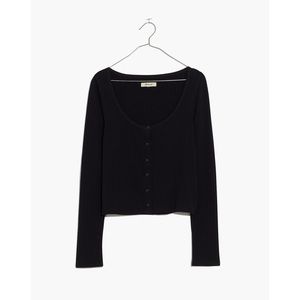 NWOT Madewell Ribbed Cardigan Cropped Tee